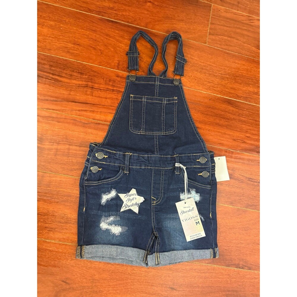 Vigoss Girls Denim Overalls Shorts Size M